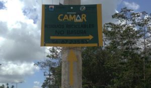 Cozumel Recycling - the entrance at CAMAR